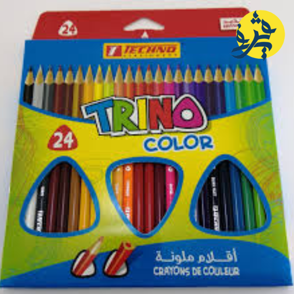 Crayons de couleu "TRINO" de 24 pièces  - TECHNO