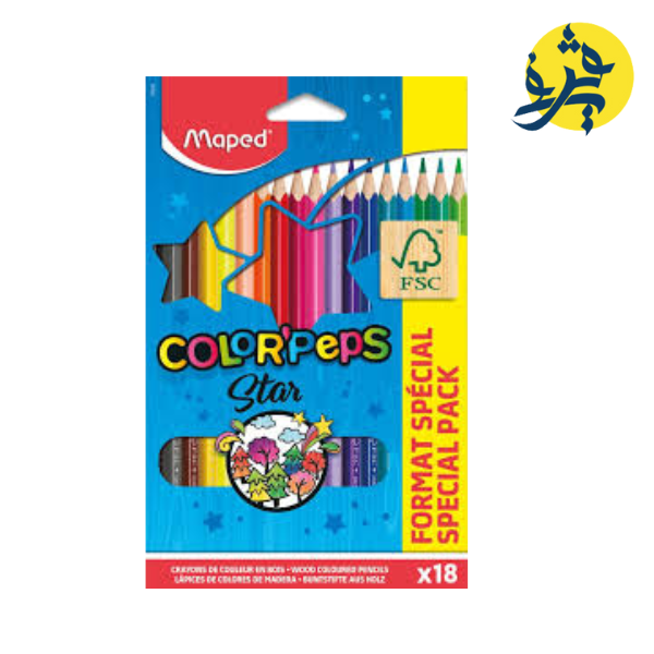 Crayons de couleur  color'peps 18 pièces - Maped