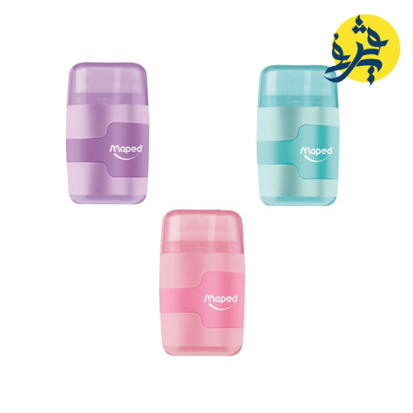 Taille crayon gomme connect pastel 2 trous - MAPED