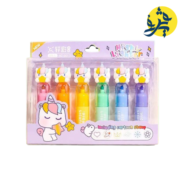 Boite de 6 surligneur unicorn - VISION