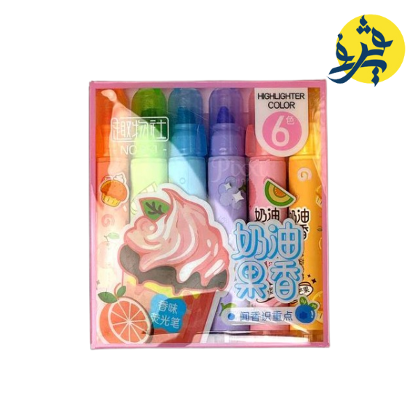 Boite de 6 mini surligneur FRUITS - VISION