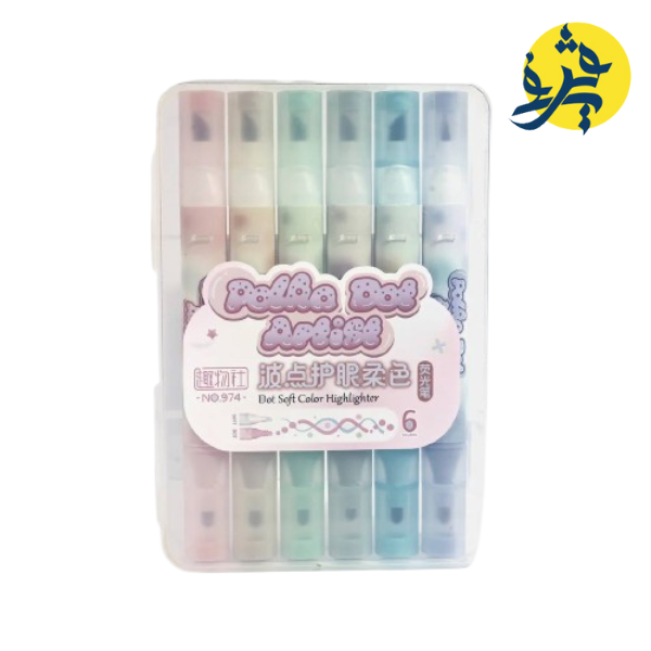 Boite de 6 surligneur double téte  - VISION