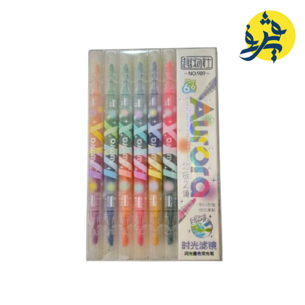 Boite de 6 surligneur double téte 12 couleurs - VISION