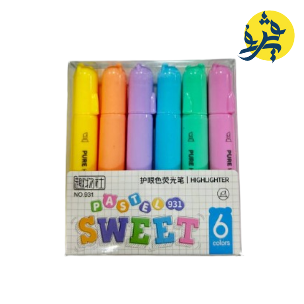 Boite de 6 mini surligneur  - VISION