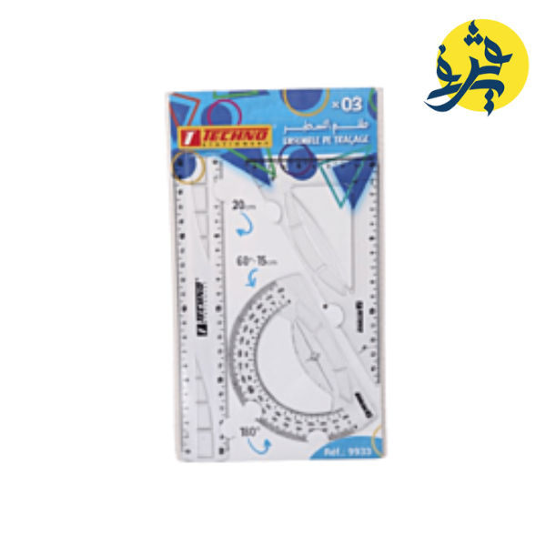 Ensemble de traçage 3PCS GEOMY - TECHNO REF 9934