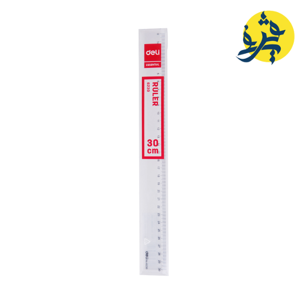 REGLE PLATE PLASTIQUE ACRYLIQUE 30CM DELI REF 6230