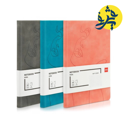NOTE BOOK LEATHER COVER 210x143MM A5 96 PAGES ROSE - DELI REF.N126L