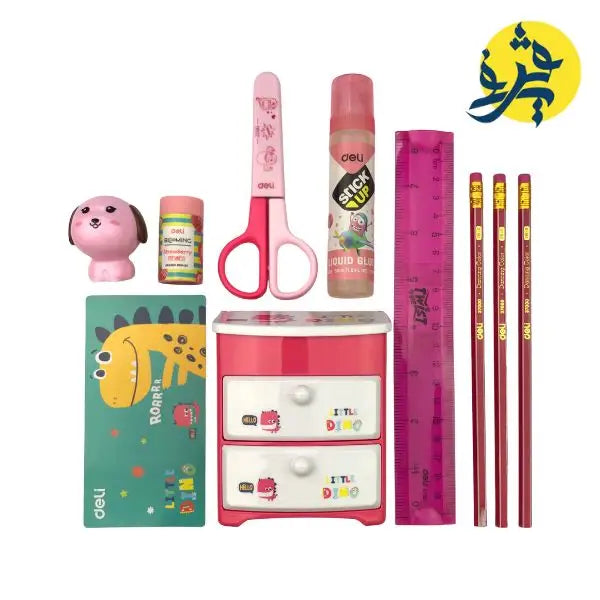 Ensemble Articles Scolaire DINO - Deli - Fille