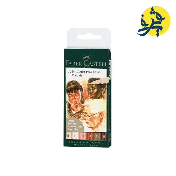 Etuis de 6 feutres encre de chine portrait FABER-CASTELL