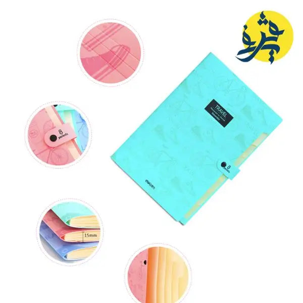 Porte documents mignon A4 8 soufflets -DELI