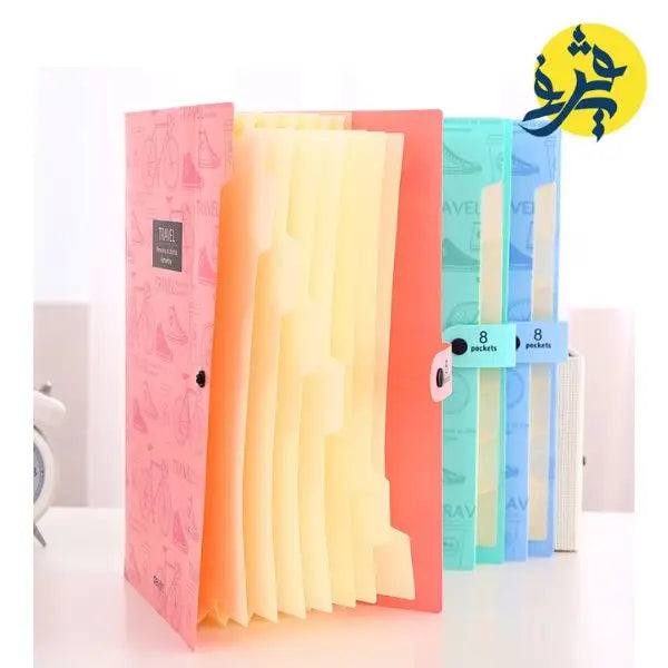 Porte documents mignon A4 8 soufflets -DELI - VERT