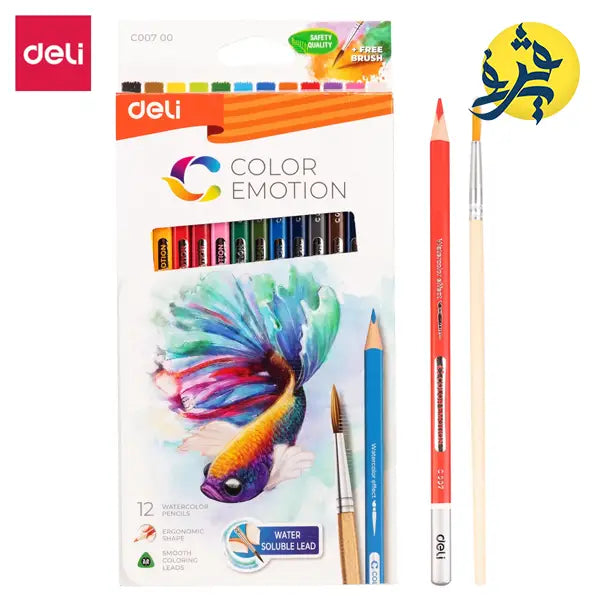 12 Crayon de couleur aquarelle Color Emotion - DELI
