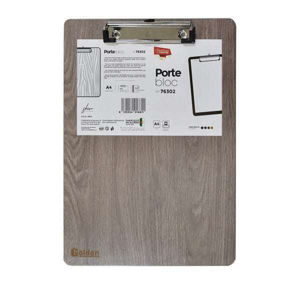 Porte bloc note A4 Bois - GOLDEN
