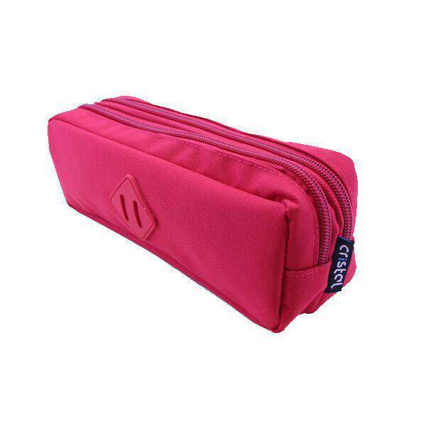 Trousse rectangulaire double poche CRISTAL Rouge - Guerfi Store