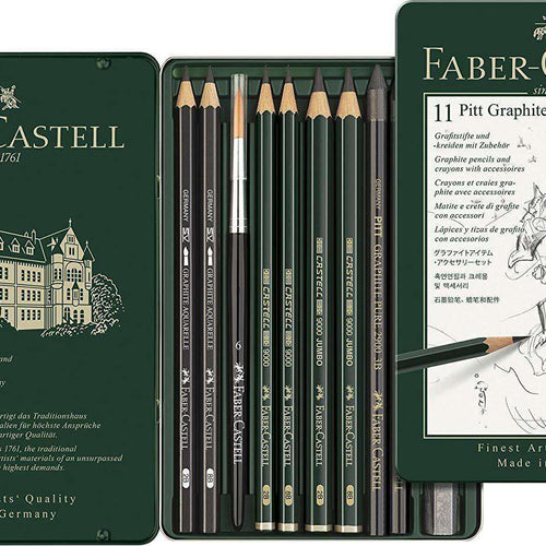 Charger l&#39;image dans la visionneuse de la galerie, Faber Castell - 11 Pitt Graphite Set Crayon - Guerfi Store
