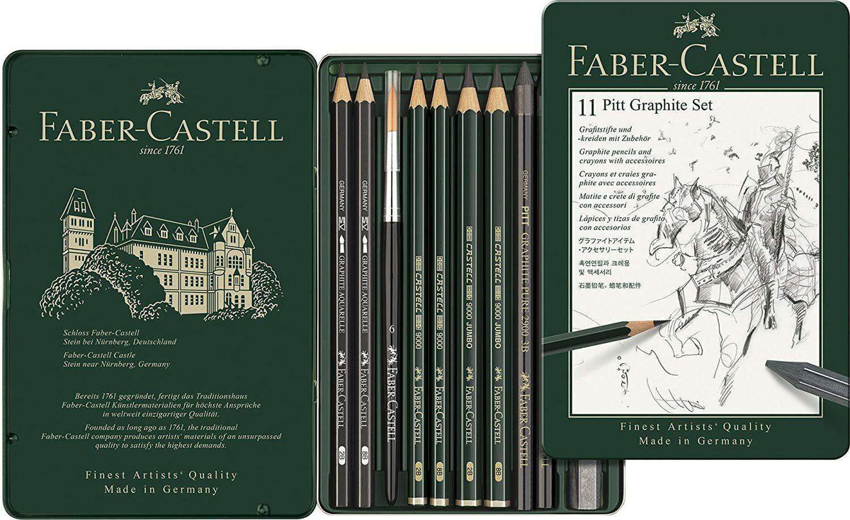 Faber Castell - 11 Pitt Graphite Set Crayon - Guerfi Store