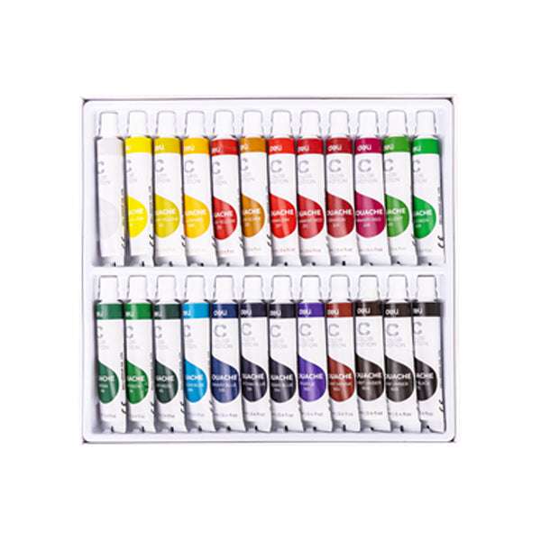 GOUACHE DE 24 COULEURS 12 ML COLOR EMOTION - DELI REF.C11-24