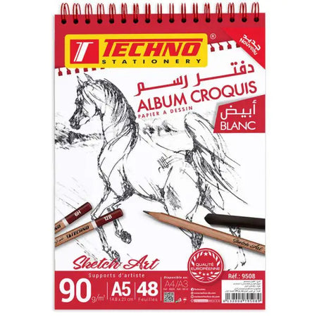 ALBUM CROQUIS TECHNO A5 90 g