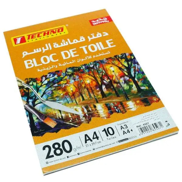 Bloc de Toile A4 280G TECHNO
