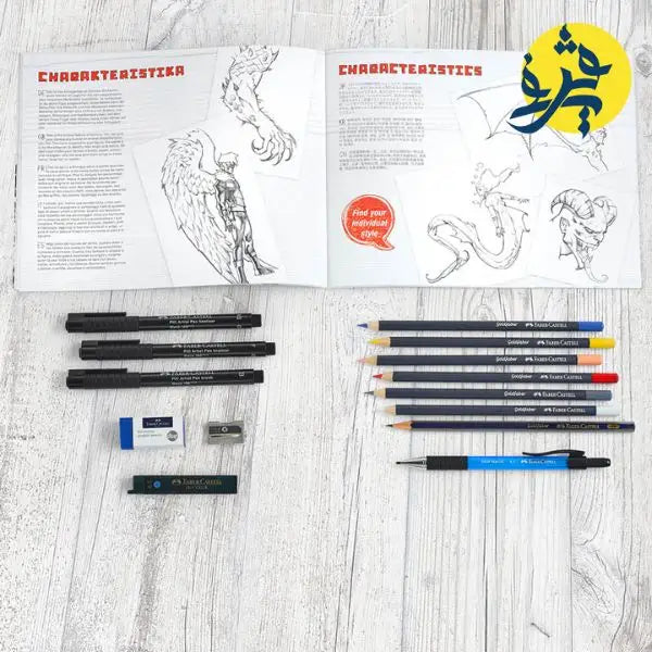 Coffret cadeau Pitt Artist Pen Comic Illustration 15 pièces-