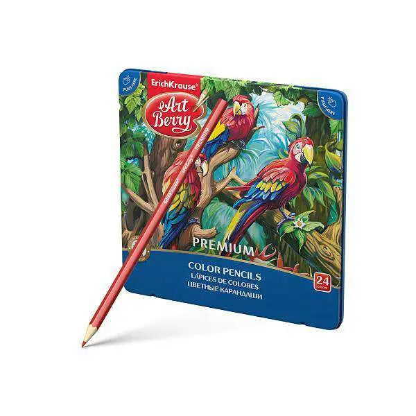 Crayon couleur de 24 pcs Boite métallique premium - Guerfi Store