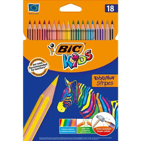 Crayon couleur Évolution Stripes de 18 BIC