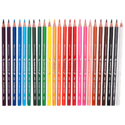 Crayon de couleur de 24 GM boite rond super WINGS DELI - Guerfi Store