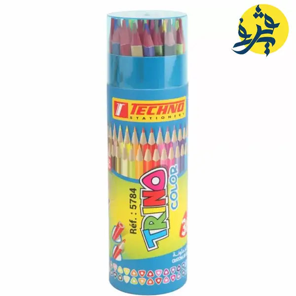 Crayon de couleurs Boite ronde de 36 pièces TRINO-TECHNO