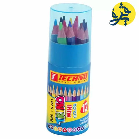 Crayon de couleurs Mini Boite ronde de 12 pièces