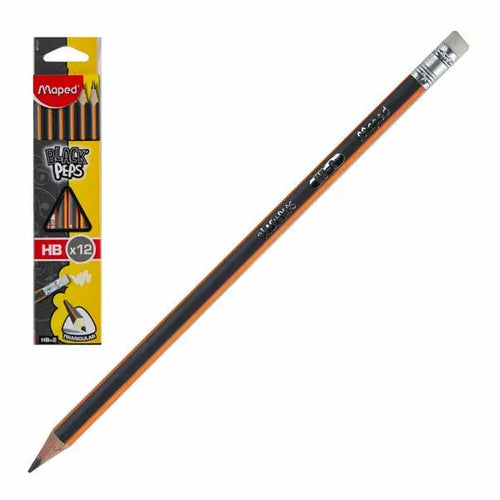 Charger l&#39;image dans la visionneuse de la galerie, Crayon noir avec gomme BLACK’PEPS HB - Maped
