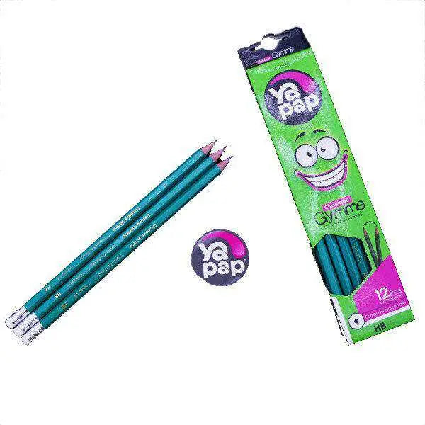 Crayon noir HB plastic avec gomme YAPAP - Guerfi Store