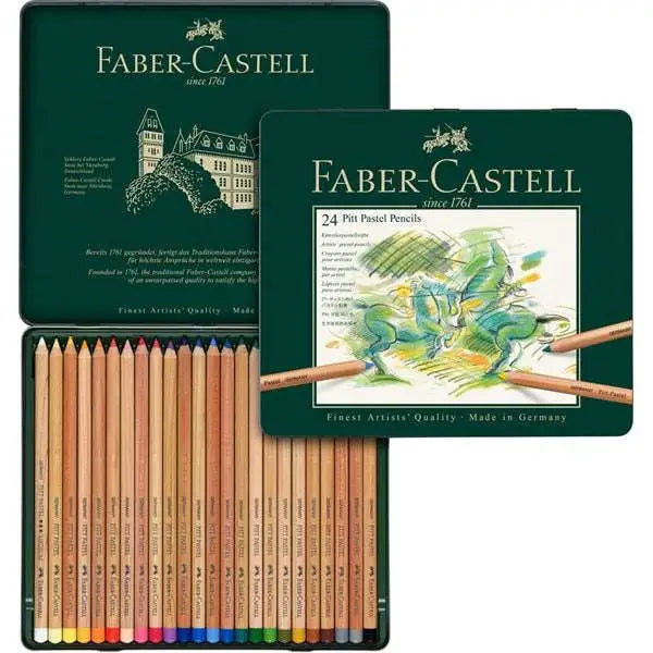 Crayon Pitt Pastel boîte métal de 24 pièces FABER-CASTELL