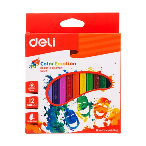 Charger l&#39;image dans la visionneuse de la galerie, Crayons a cire ecolier de 12 pcs deli - Guerfi Store
