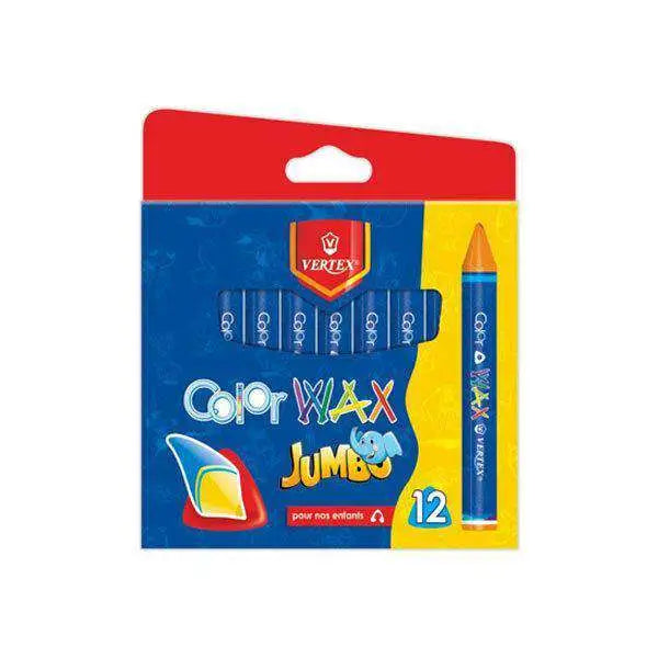 Crayons couleur a cire de 12 JUMBO Vertex - Guerfi Store