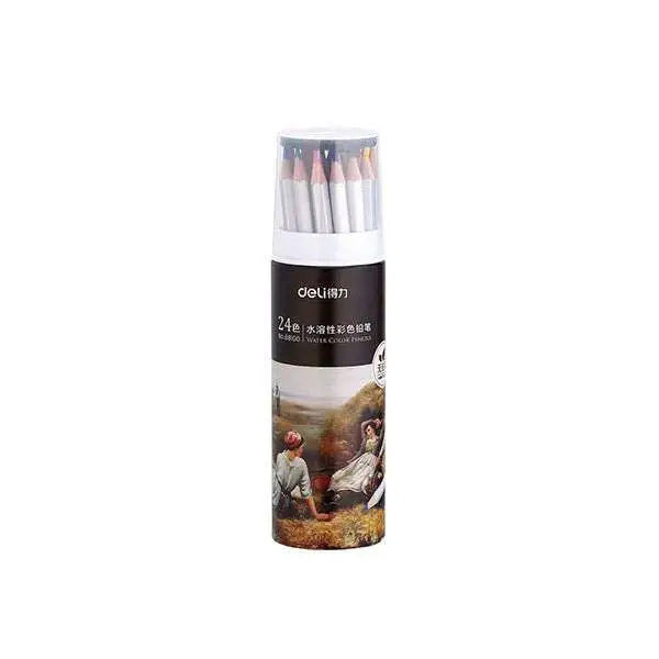 Crayons couleur Aquarelle de 24 GM (Boite Ronde) DELI