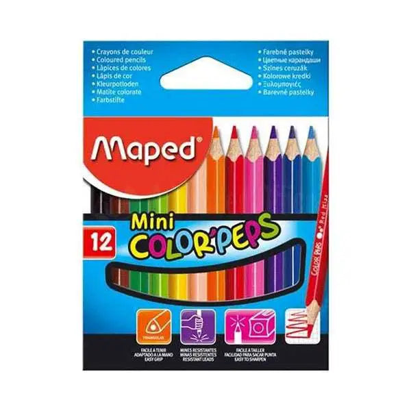 Crayons couleur MAPED de 12 Pcs mini Maped