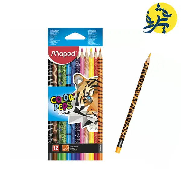 Crayons couleurs COLOR’PEPS ANIMAL de 12 Couleurs -MAPED