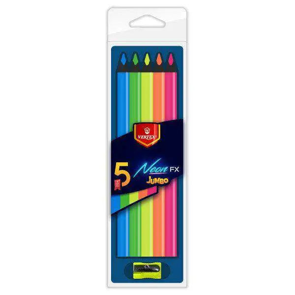 Crayons de couleur MAX NÉON de 5 +Taille crayon Vertex - Guerfi Store