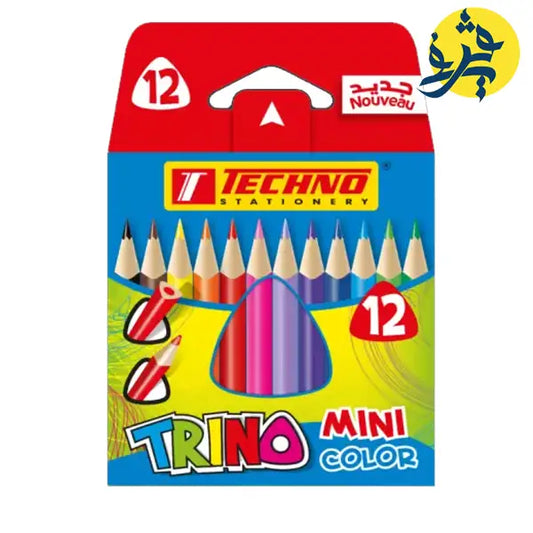 Crayons de couleur Mini Boite de 12 pièces -TECHNO
