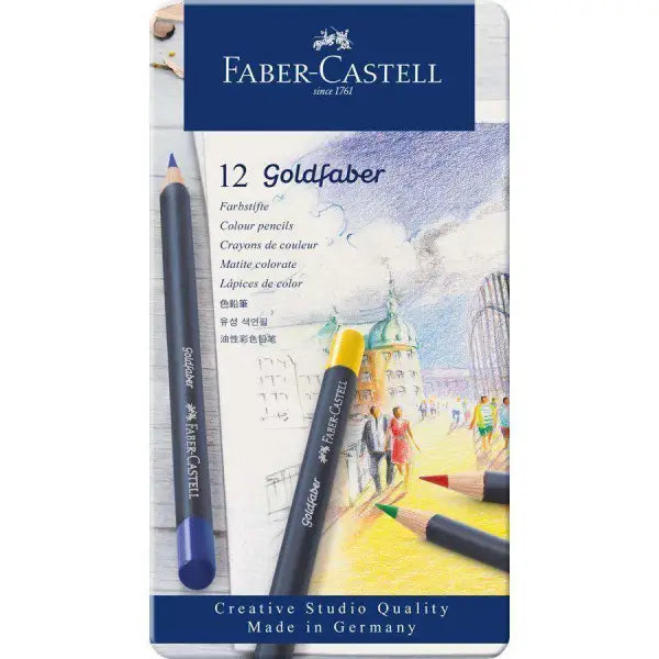 Faber Castell - 12 Goldfaber Crayons de couleur - Guerfi Store