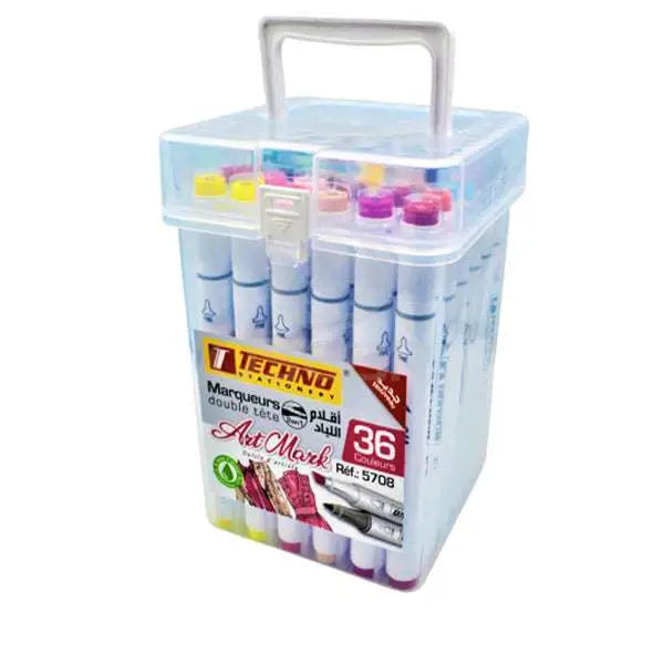 Marqueurs double tête ArtMark 36 couleurs - Techno