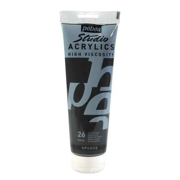 Peinture Acrylic HV 250ML couleur Noir de Mars Pébéo Studio