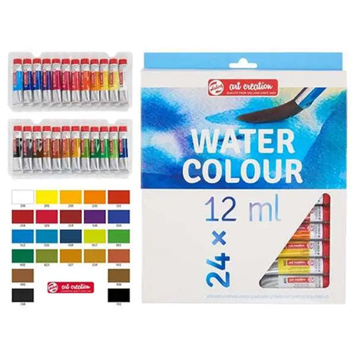 Charger l&#39;image dans la visionneuse de la galerie, Peinture AQUARELLE SET de 24 tubes (12ml) ART CREATION
