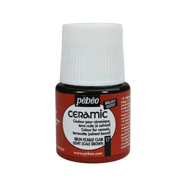 Peinture Céramique Pébéo Brun écaille clair 45ml S - Guerfi Store