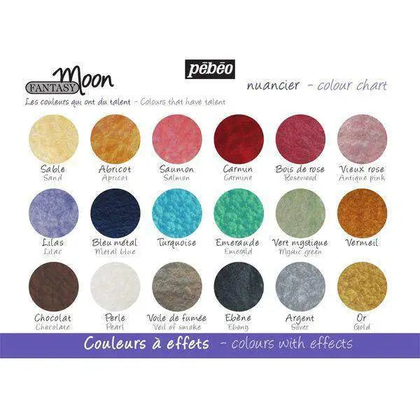 Peinture Fantasy Moon  Pébéo Argent Nacré 45ml S - Guerfi Store