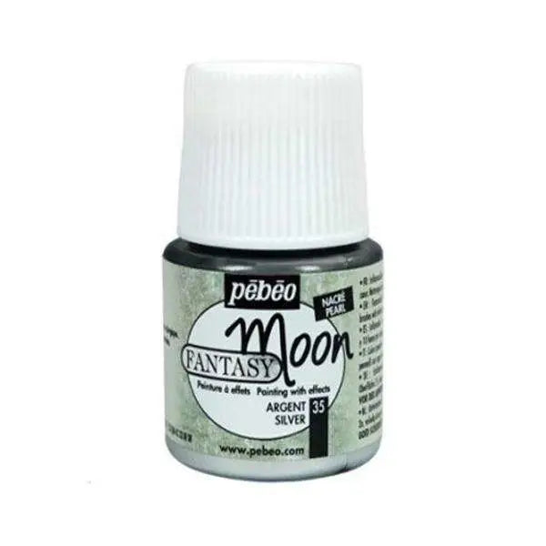 Peinture Fantasy Moon  Pébéo Argent Nacré 45ml S - Guerfi Store