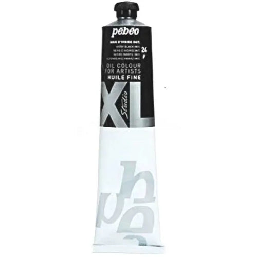 Charger l&#39;image dans la visionneuse de la galerie, Peinture HUILE FINE XL tube de 200 ml Noir d’ivoire Pébéo
