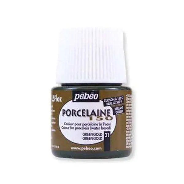 Peinture Porcelaine 150 Pébéo Green Gold  45ml S - Guerfi Store