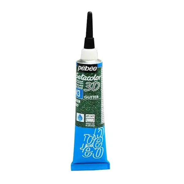 Peinture tissu Setacolor 3D Glitter vert 20ml S