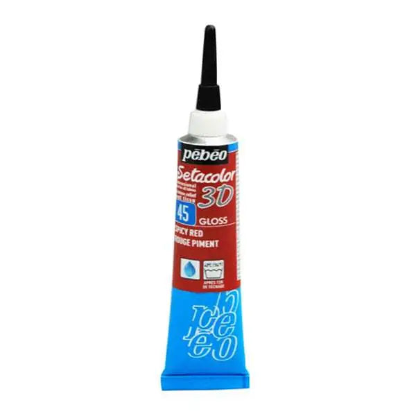 Peinture tissu Setacolor 3D Gloss Rouge Piment 20ml S